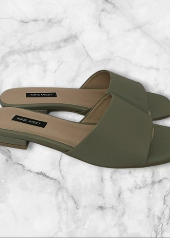 Nine West Nine West Kadın Haki Blok Topuklu Terlik