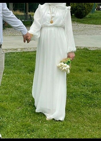 40 Beden beyaz Renk Beyaz Nikah elbisesi