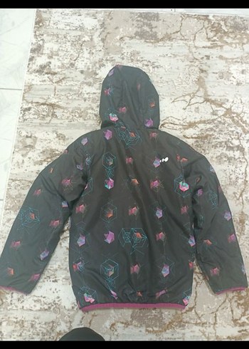 Kız Çocuk Kapüşonlu Fermuarlı Ceket - Görsel 2