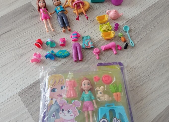 Polly pocket kutudaki hiç acilmadi diğerleri kullanilmis