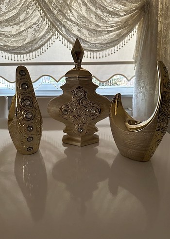 Beden altın Renk Konsol üstü aksesuar seti
