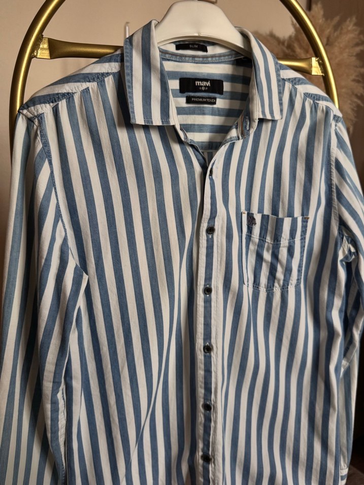 Mavi Erkek Gömlek - Görsel 2
