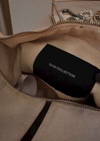 Suud Collection Bej Süet Çanta