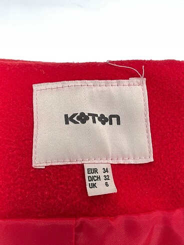 34 Beden kırmızı Renk Koton Kaban %70 İndirimli.