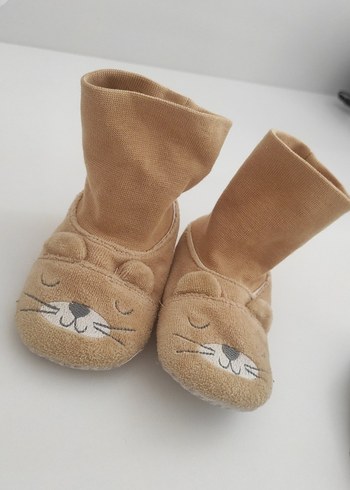 Kahverengi Kürklü Erkek Bebek Patik - Görsel 2