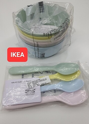 Ikea Mama Tabağı + Kaşık +Suluk