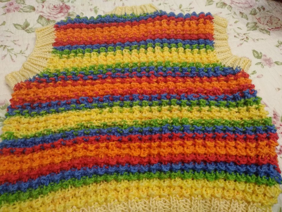 Renkli Örgü Erkek Çocuk Süveter - Görsel 2