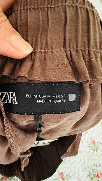 m Beden kahverengi Renk Zara pantalon