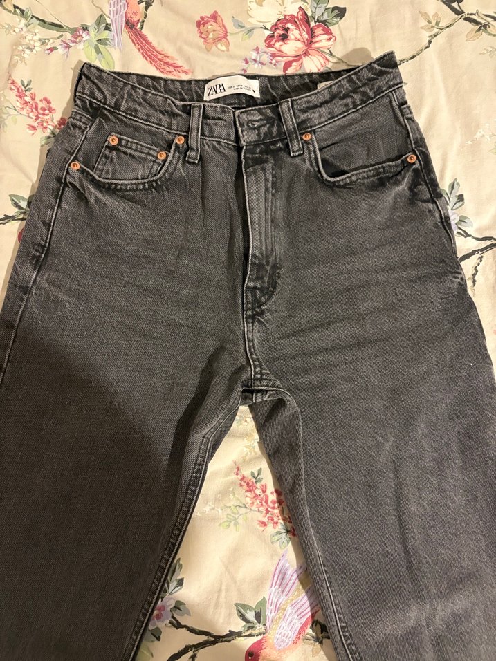 Gri Mom Fit Jean - Görsel 2