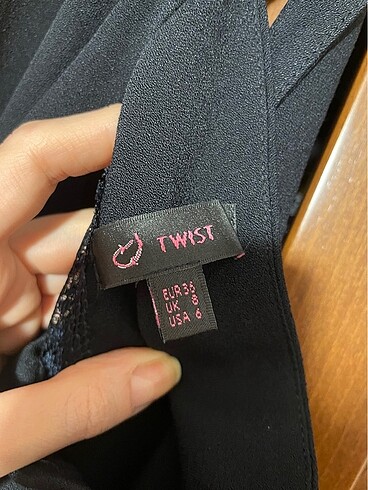 36 Beden siyah Renk Twist siyah bol paça tulum