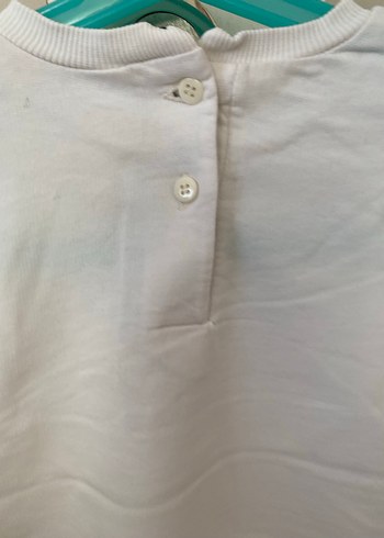 Kız Çocuk Beyaz Fırfırlı Sweatshirt - Görsel 3