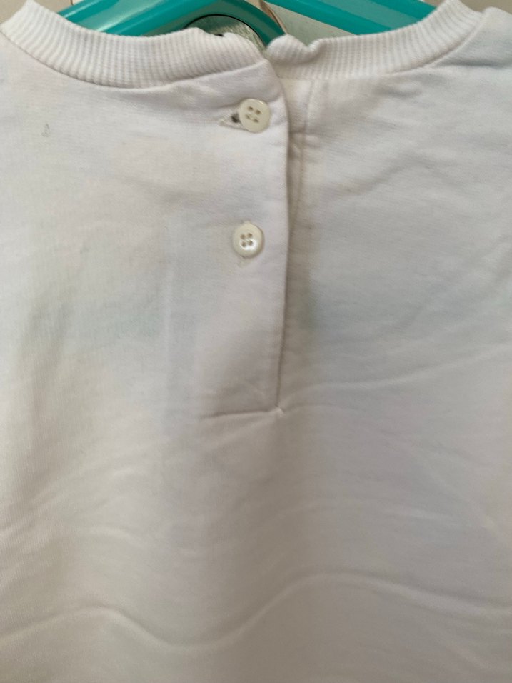 Kız Çocuk Beyaz Fırfırlı Sweatshirt - Görsel 3