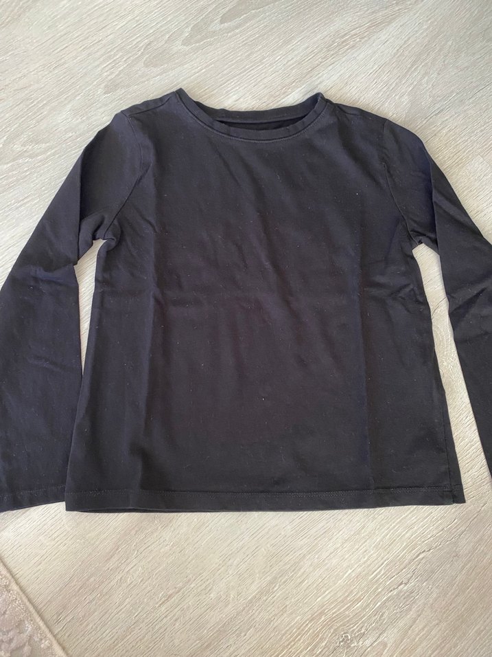 Unisex Siyah Uzun Kollu Basic Tişört iki tahrir fiyatıdır - Görsel 2