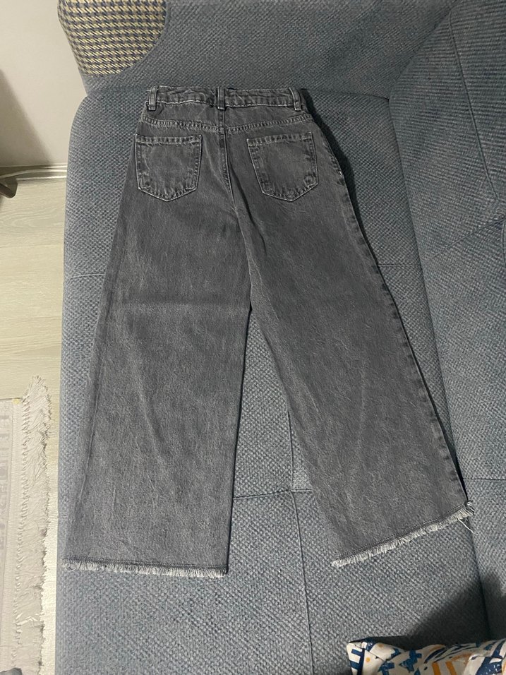 Bol paça kız çocuk jean - Görsel 2
