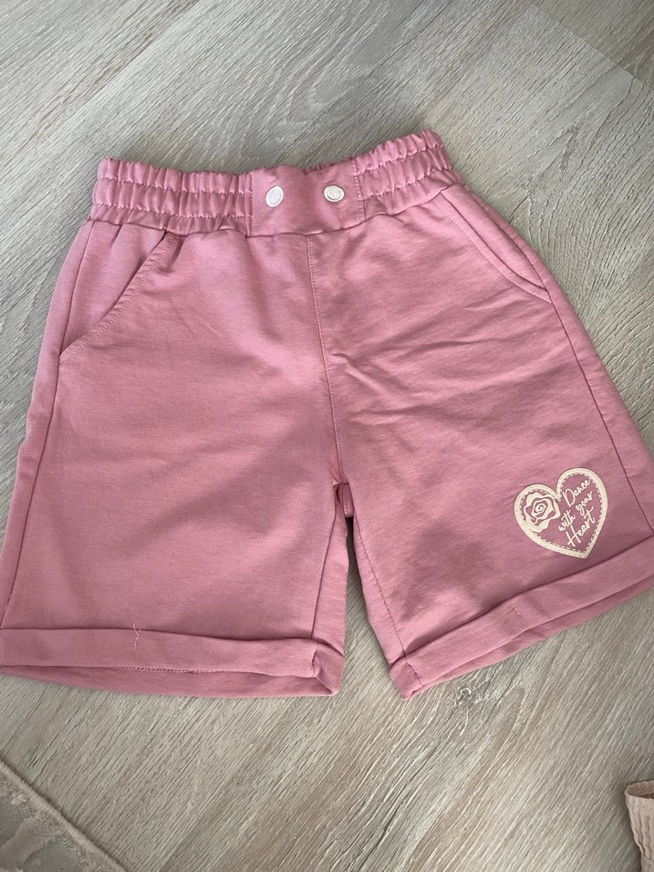 Pembe Baskılı Kolsuz çocuk Kız Takımı - Görsel 2