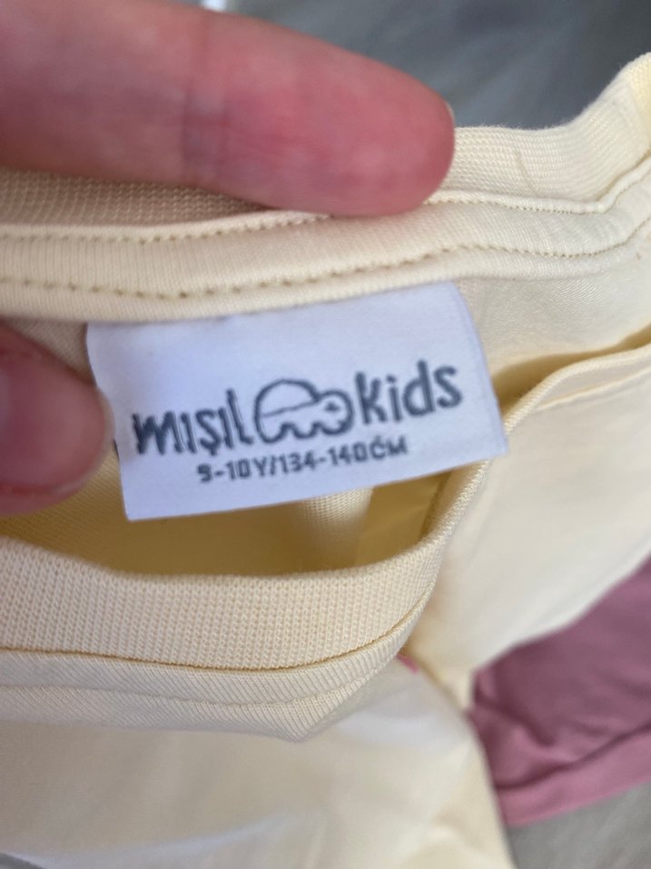 Pembe Baskılı Kolsuz çocuk Kız Takımı - Görsel 4