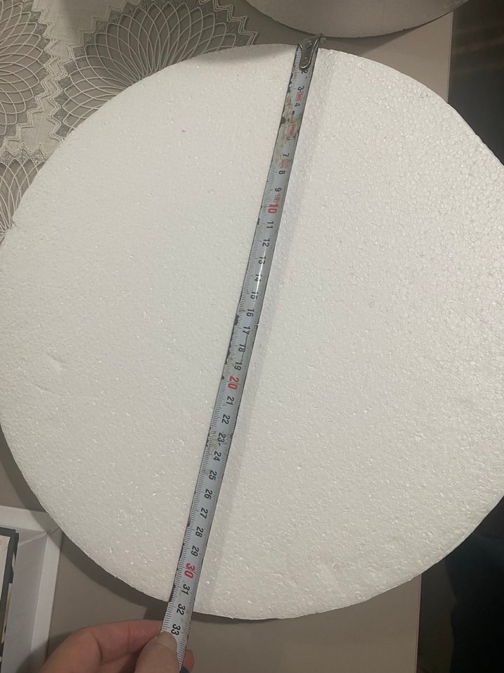 21 cm maket köpük pasta straforu - Görsel 2