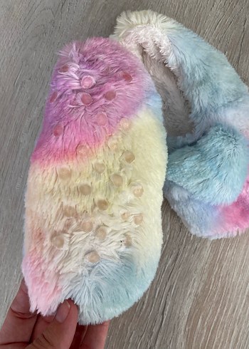 Kızlar İçin Çok Renkli Peluş Ev Terliği - Görsel 2