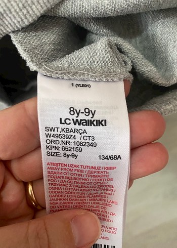 Gri kız çocuk Fermuarlı Sweatshirt - Görsel 3