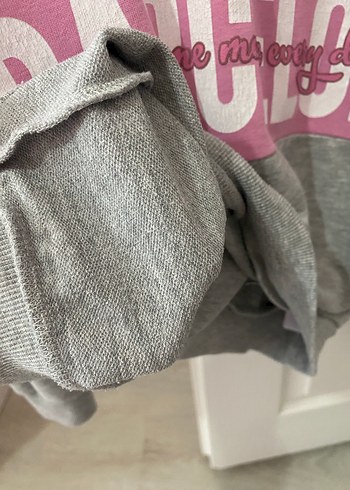 Gri kız çocuk Fermuarlı Sweatshirt - Görsel 4