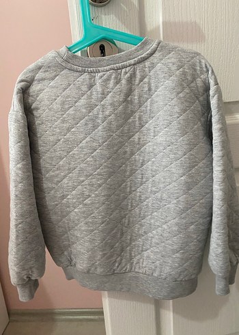 Kız Çocuk Gri Pamuklu Sweatshirt - Görsel 2