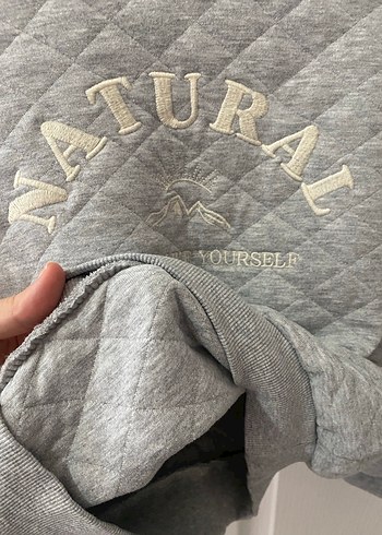 Kız Çocuk Gri Pamuklu Sweatshirt - Görsel 4