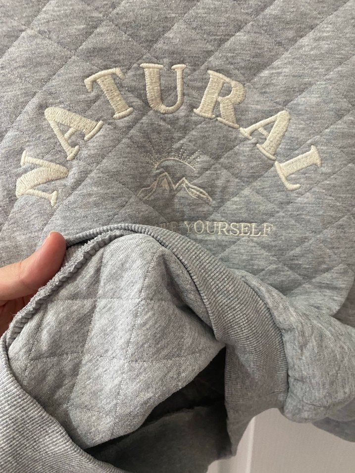 Kız Çocuk Gri Pamuklu Sweatshirt - Görsel 4