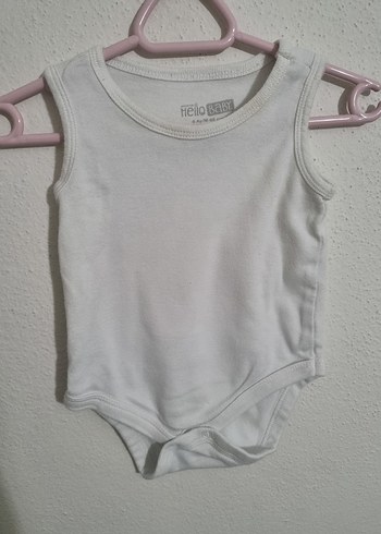 Bebek Kız Beyaz Kolsuz Çıtçıtlı Body