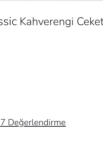 m Beden kahverengi Renk Kahverengi Suni Kürk Ceket