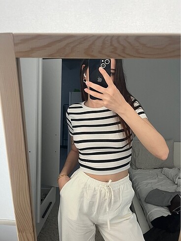 xs Beden siyah Renk Çizgili Bluz