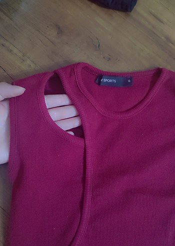 s Beden bordo Renk crop.