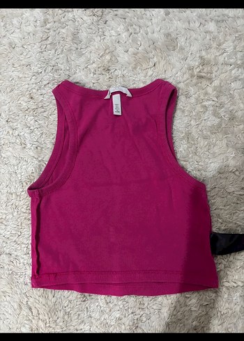 Kız Çocuk Kolsuz Pembe Yüksek Yaka Atlet - Görsel 2