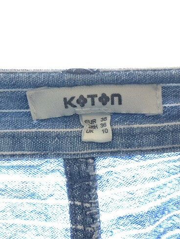 38 Beden mavi Renk Koton Mini Şort %70 İndirimli.