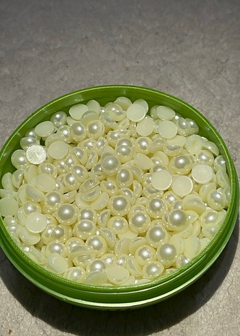 Beyaz Yarım İnci Boncuk - Görsel 4