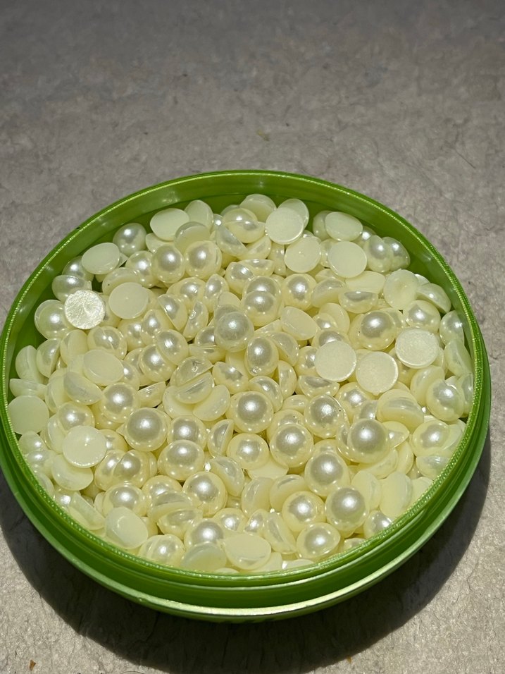 Beyaz Yarım İnci Boncuk - Görsel 4