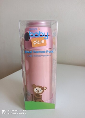 BABY PLUS PİPETLİ ÇELİK MATARA 