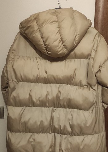 l Beden camel Renk Bej Midi Kadın şişme Kışlık Mont
