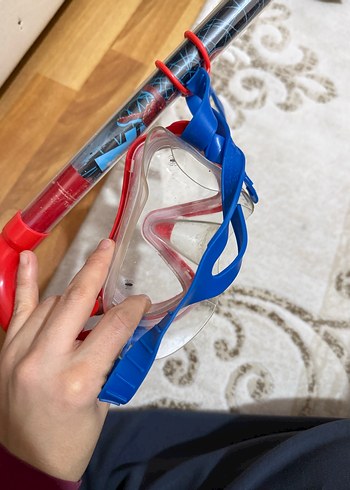 Kırmızı Mini Yüzücü Maskesi ve Şnorkel - Görsel 7