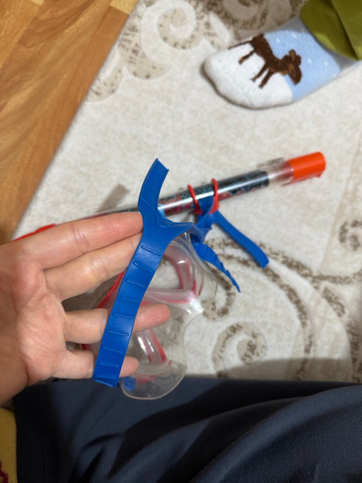 Kırmızı Mini Yüzücü Maskesi ve Şnorkel - Görsel 3