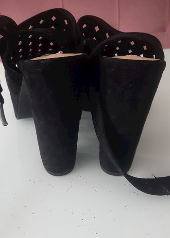 Tokalı Siyah Blok Topuklu Kadın Ayakkabı - Görsel 3