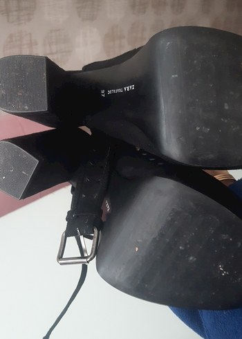 Tokalı Siyah Blok Topuklu Kadın Ayakkabı - Görsel 5