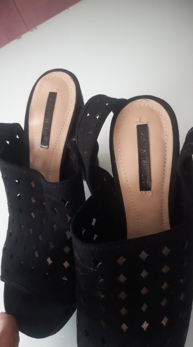 Tokalı Siyah Blok Topuklu Kadın Ayakkabı - Görsel 4