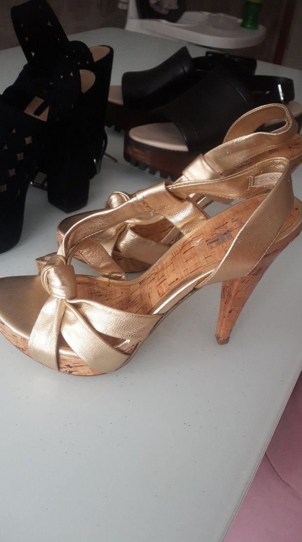 Tokalı Siyah Kadın şık orijinal zara topuklu - Görsel 2