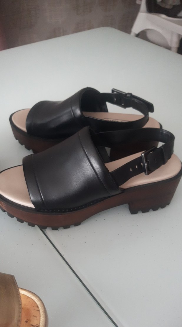 Tokalı Siyah Kadın şık orijinal zara topuklu - Görsel 4