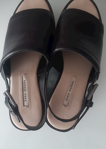 Tokalı Platform Topuklu Siyah Kadın Sandalet - Görsel 5