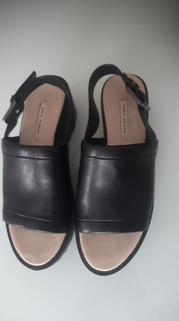 Tokalı Platform Topuklu Siyah Kadın Sandalet - Görsel 2