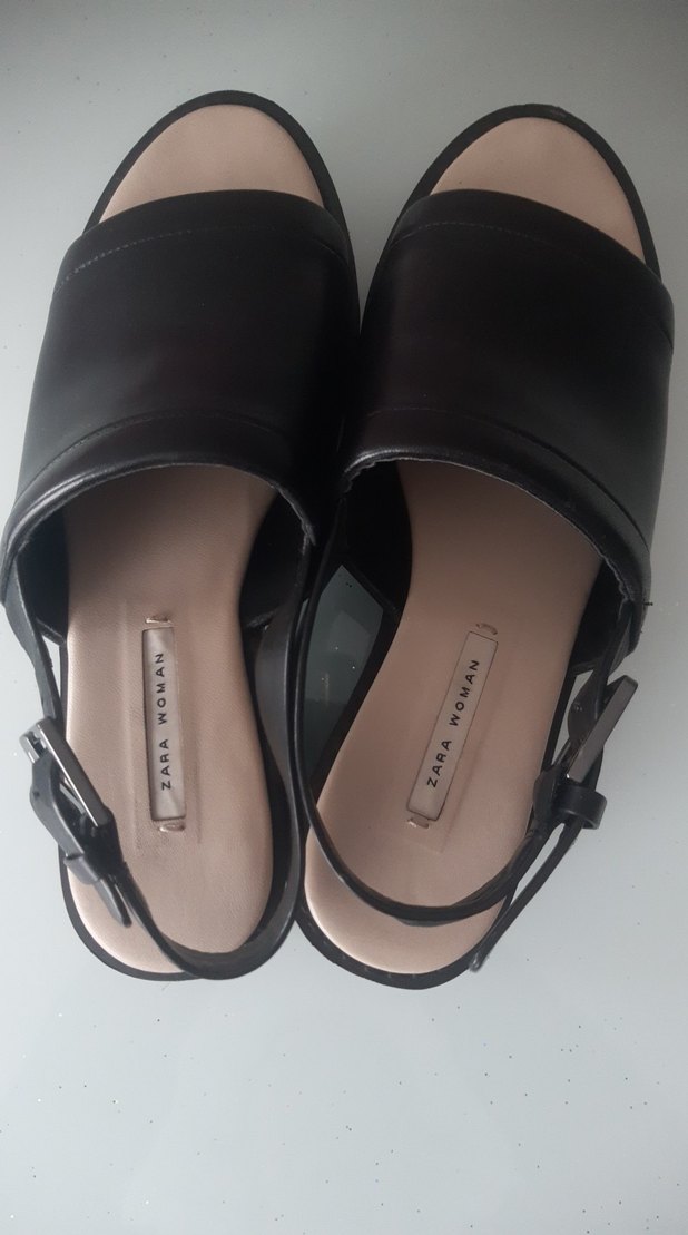 Tokalı Platform Topuklu Siyah Kadın Sandalet - Görsel 5