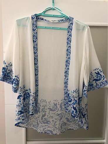 Mavi desenli kimono