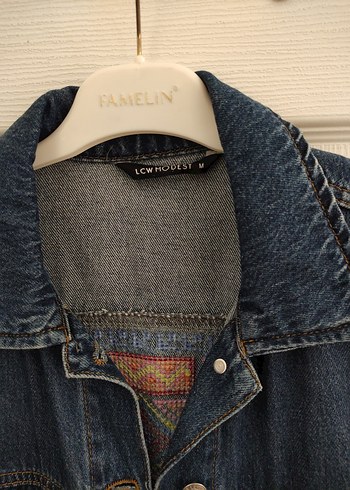 m Beden lacivert Renk Düğmeli Lacivert Kadın Denim Ceket