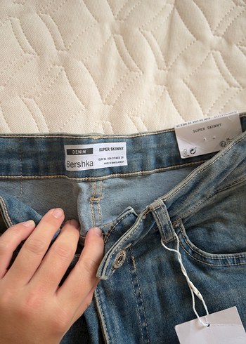 Bershka Super Skinny Mavi Denim Jean